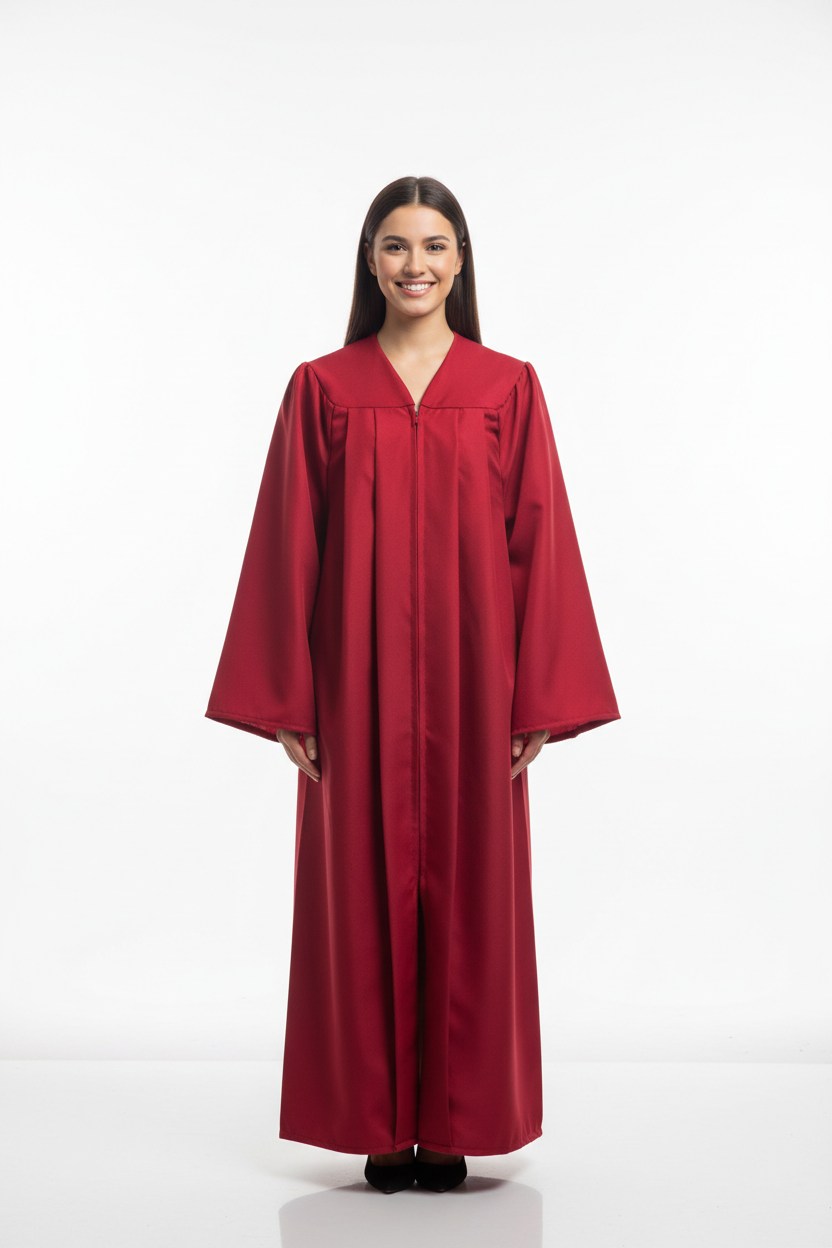 Matte Red Bachelors Gown