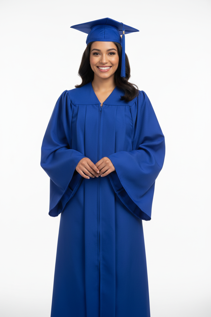 Matte Royal Blue Bachelors Cap & Gown