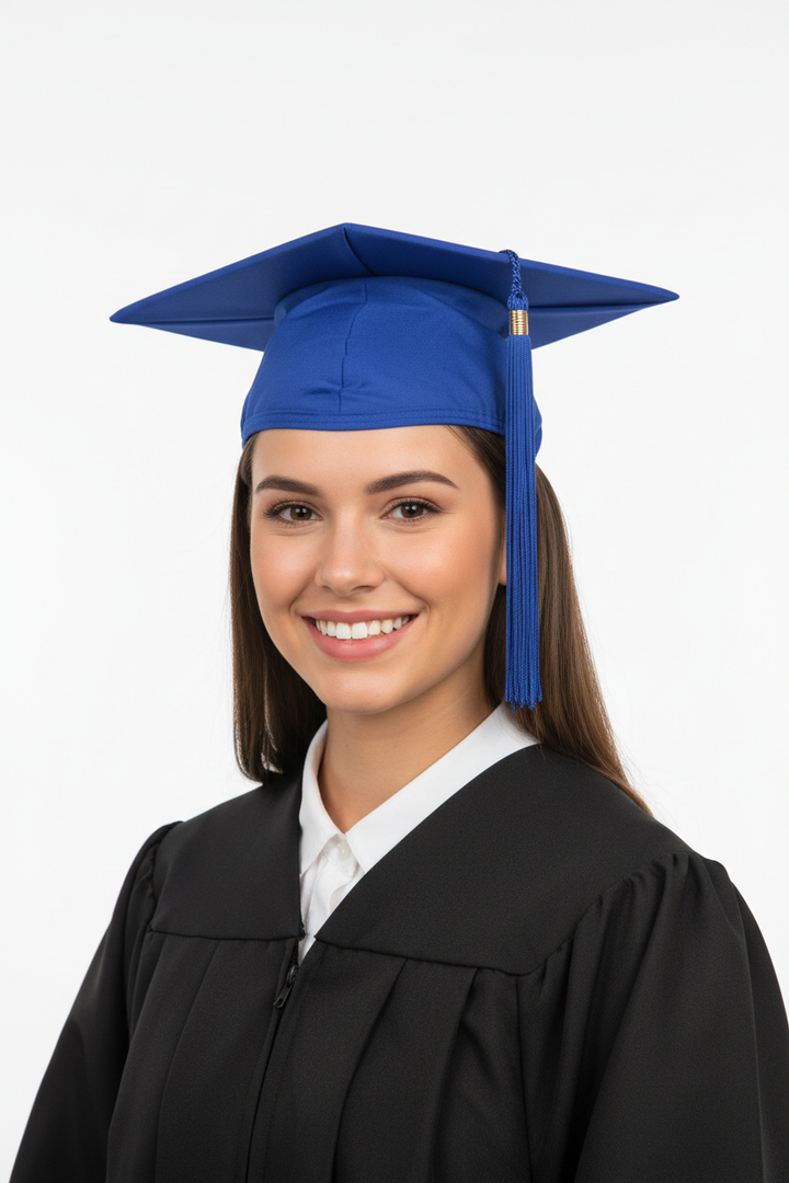 Matte Royal Blue Bachelors Graduation Cap