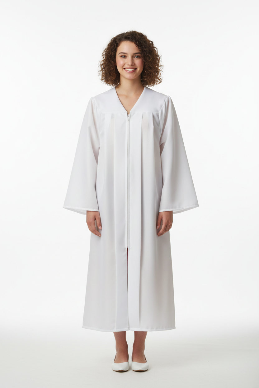 Matte White Bachelors Gown
