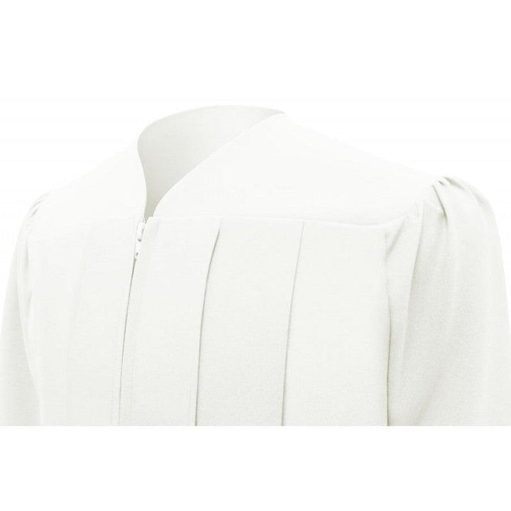 Matte White High School Cap & Gown - Graduation Seller