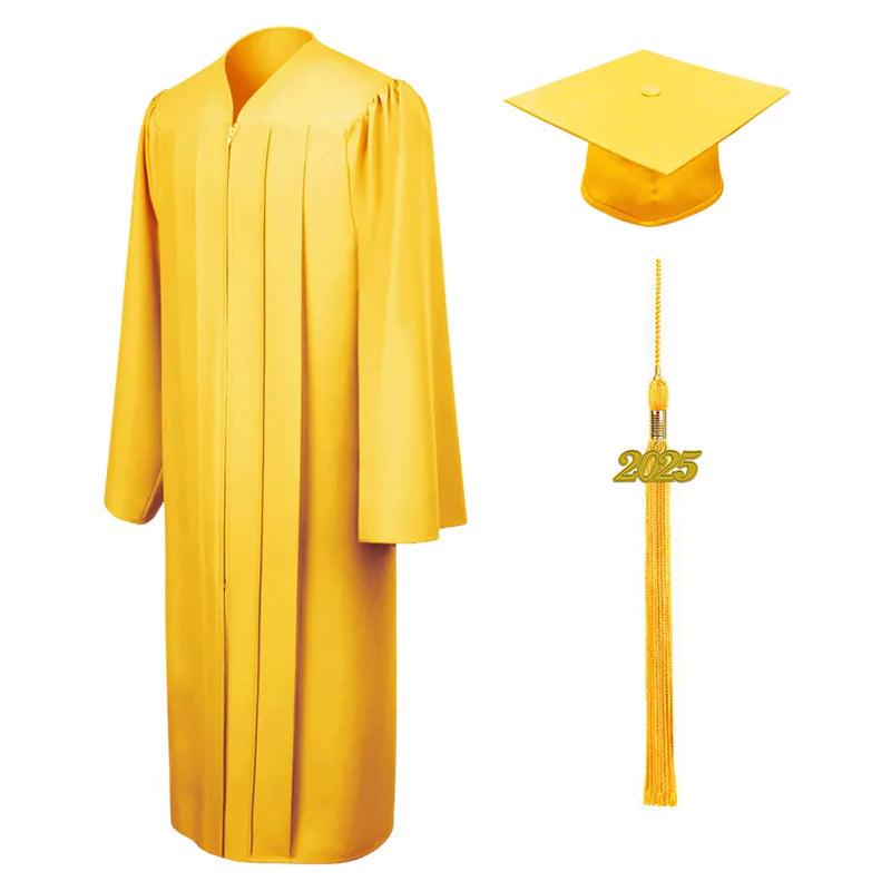 Matte Gold High School Cap & Gown - Graduation Seller