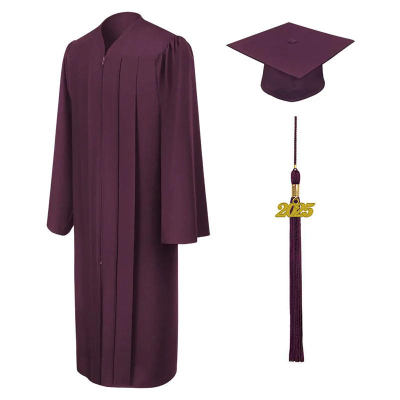 Matte Maroon High School Cap & Gown - Graduation Seller