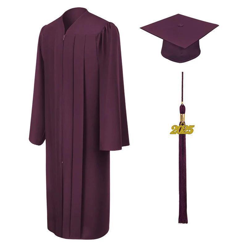 12 Matte High School Premium Matte Graduation Cap, Gown & Tassel Package - Graduation Seller