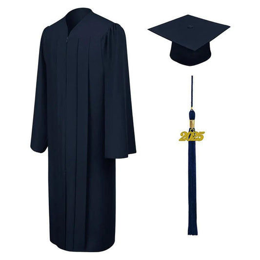 Matte Navy Blue Bachelors Cap & Gown - Graduation Seller