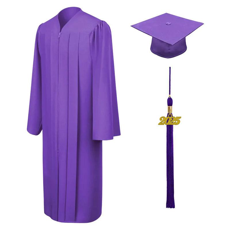 Matte Purple Junior High/Middle School Cap & Gown - Graduation Seller