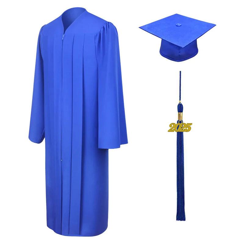 Matte Royal Blue High School Cap & Gown - Graduation Seller