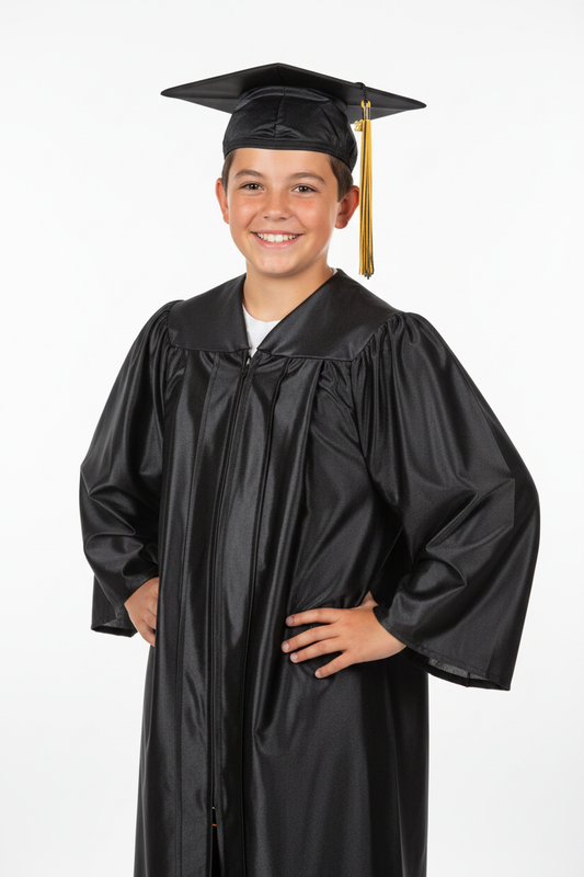 Middle School Shiny Graduation Gown