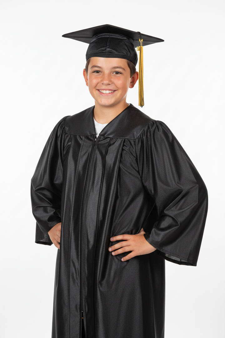 Middle School Shiny Graduation Gown