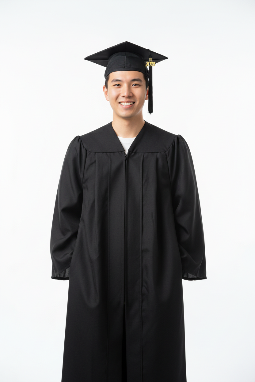 MIT Matte Black Cap Gown