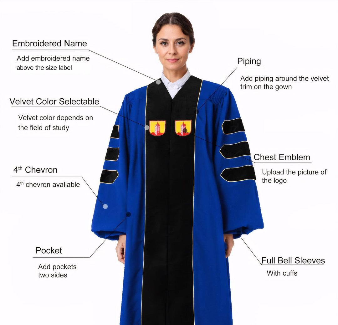 University of Tulsa Doctoral Regalia Graduation Gown - Graduation Seller