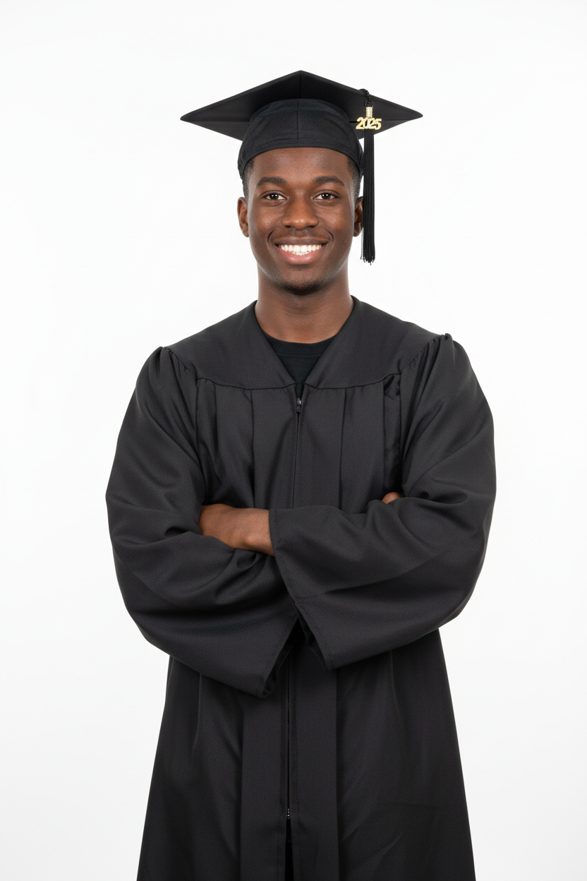 Ohio State Matte Black Cap Gown