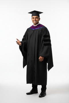 PHD Doctor of Law Hood - Royal Blue & White