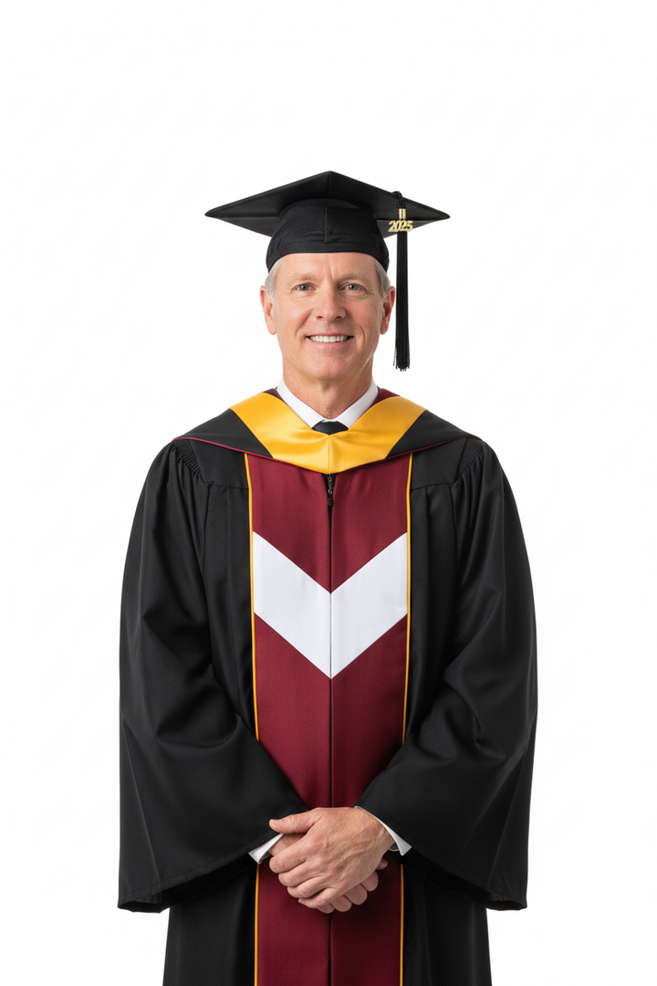 Product 32 - Deluxe Masters Cap Gown Hood Package