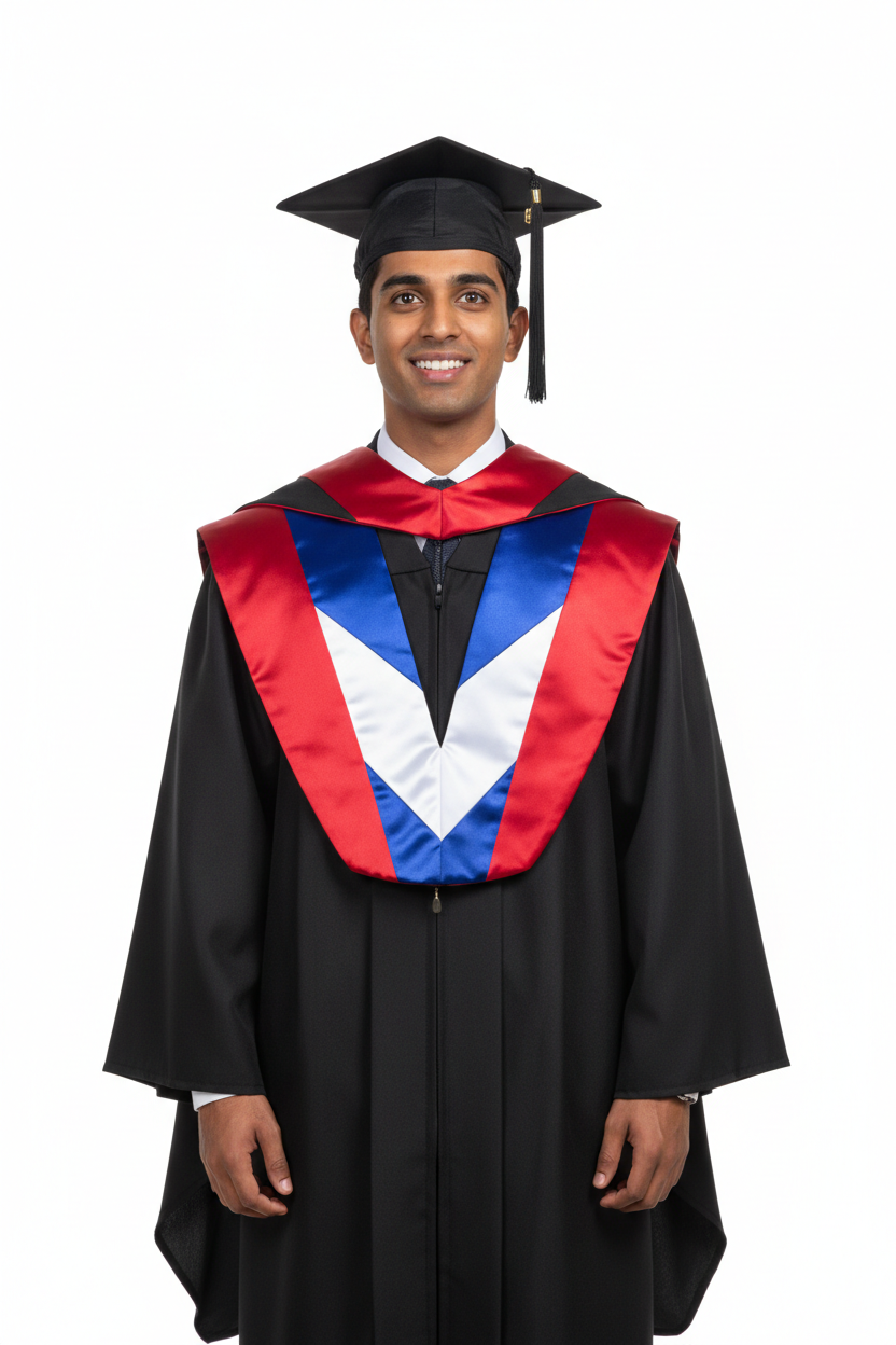Product 54 - Scarlet Royal Blue White Hood (corrected)