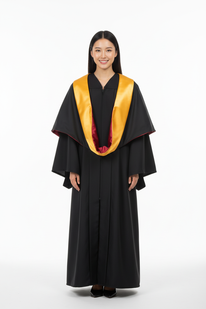 Product 78 - Science Gold Velvet Red Golden Yellow Hood