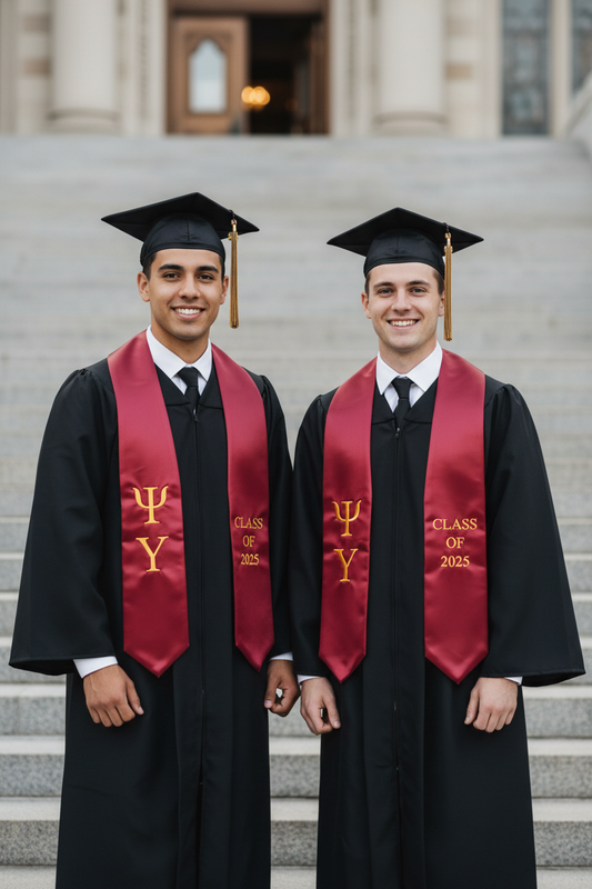 Psi Upsilon Lettered Stole w/ Year