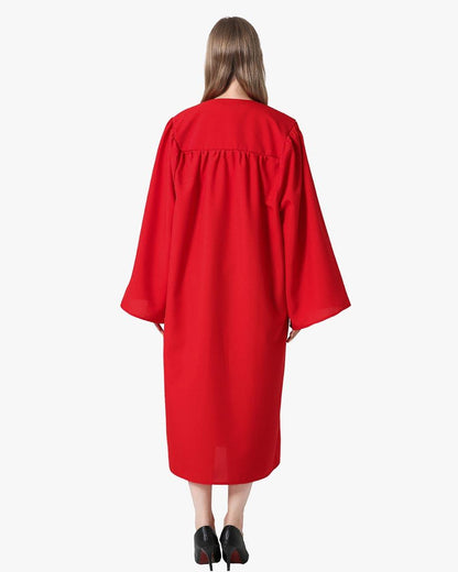 High School Premium Matte Graduation Gown Only - Red TEST - Graduation Seller