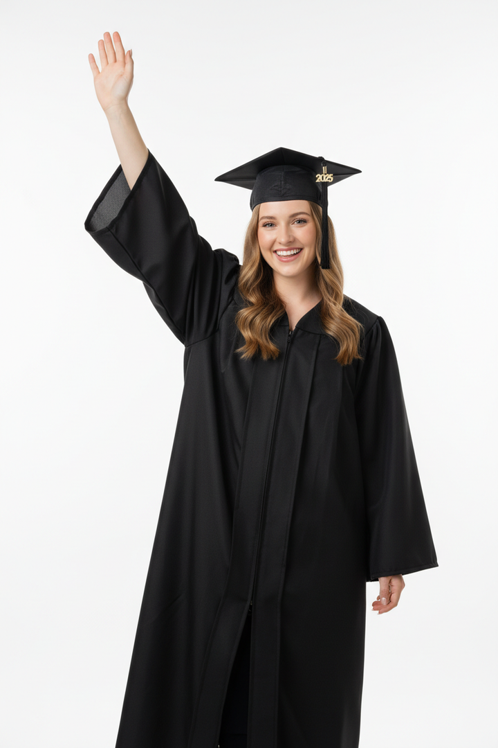 San Jose State Matte Black Cap Gown