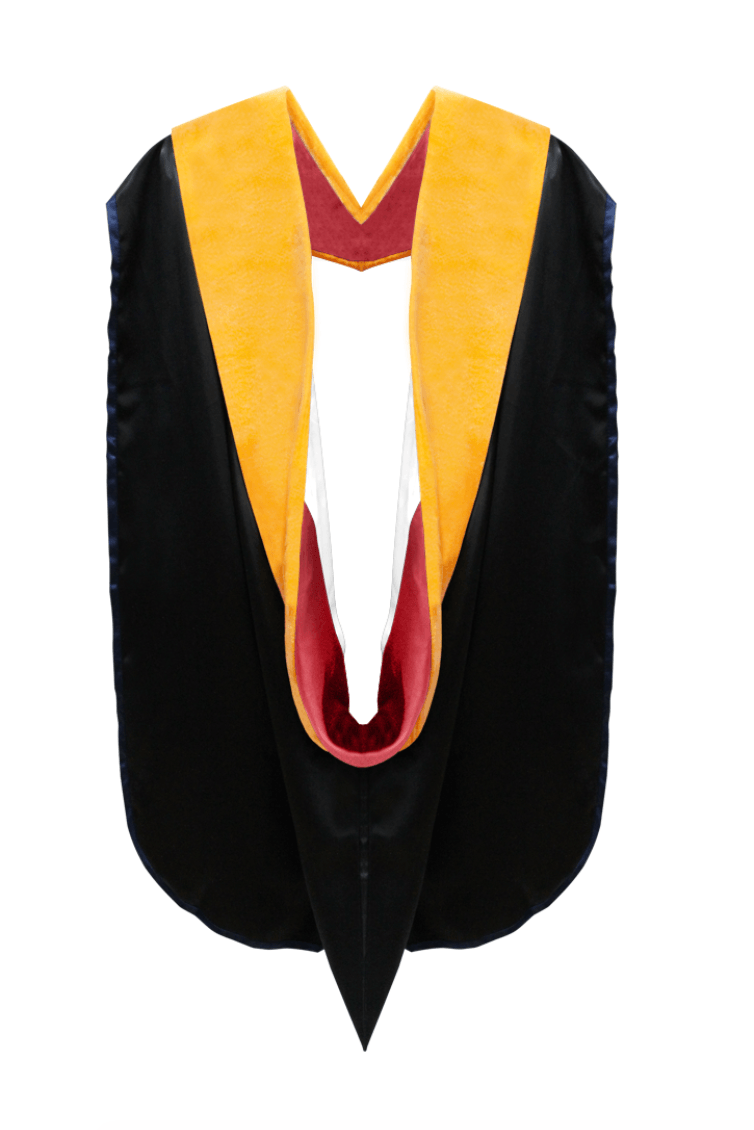 Doctor of Science Hood - Red & White - Graduation Seller