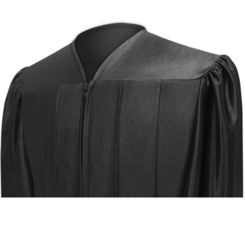 Shiny Black Bachelors Academic Cap & Gown - Graduation Seller