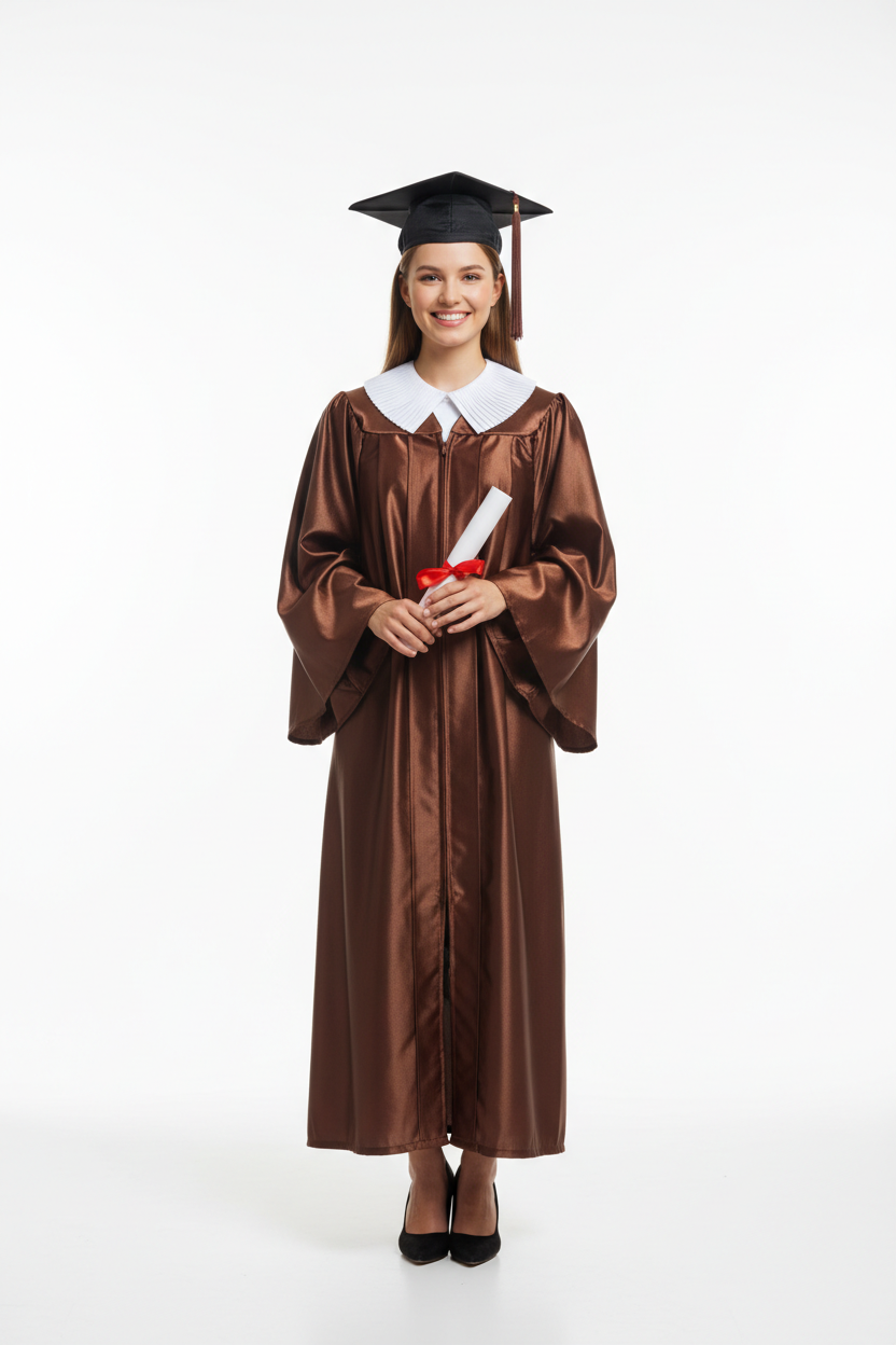 Shiny Brown Bachelors Gown