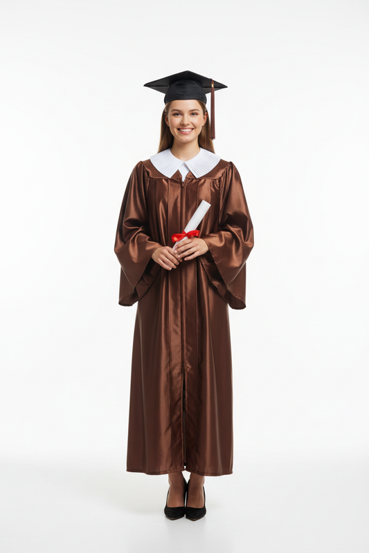 Shiny Brown Bachelors Gown