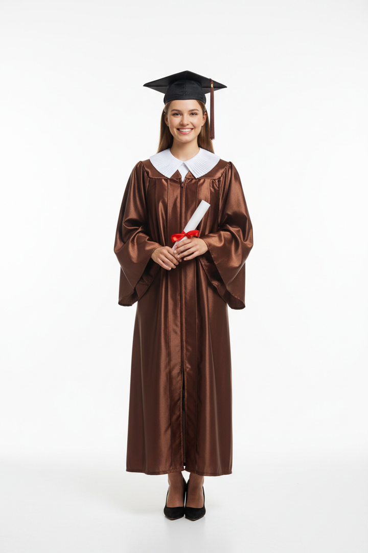 Shiny Brown Bachelors Gown
