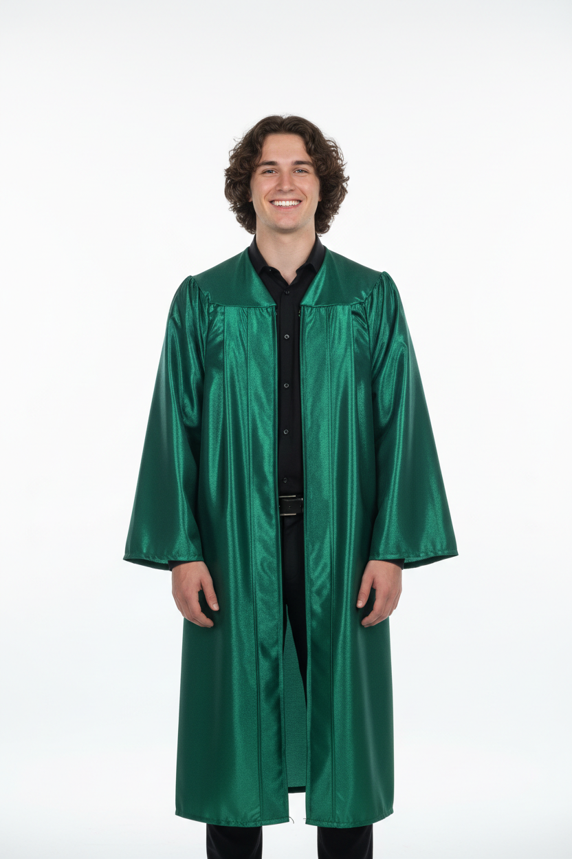 Shiny Emerald Green Bachelors Academic Gown