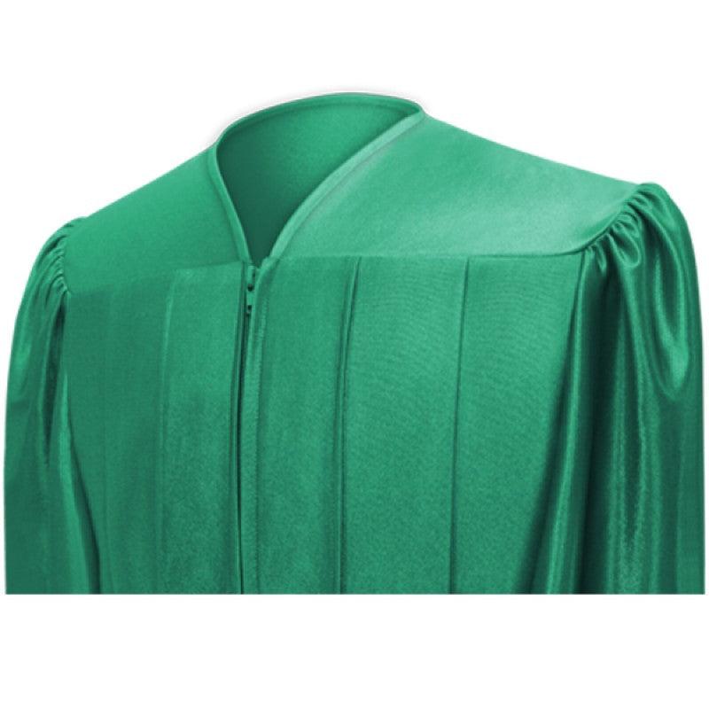 Shiny Emerald Green Junior High/Middle School Cap & Gown - Graduation Seller