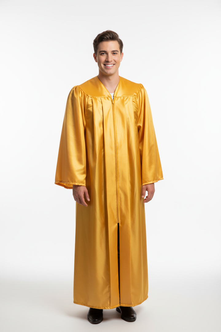 Shiny Gold Bachelors Academic Gown