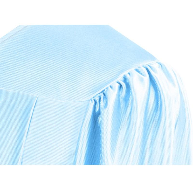 Shiny Light Blue Bachelors Academic Cap & Gown - Graduation Seller