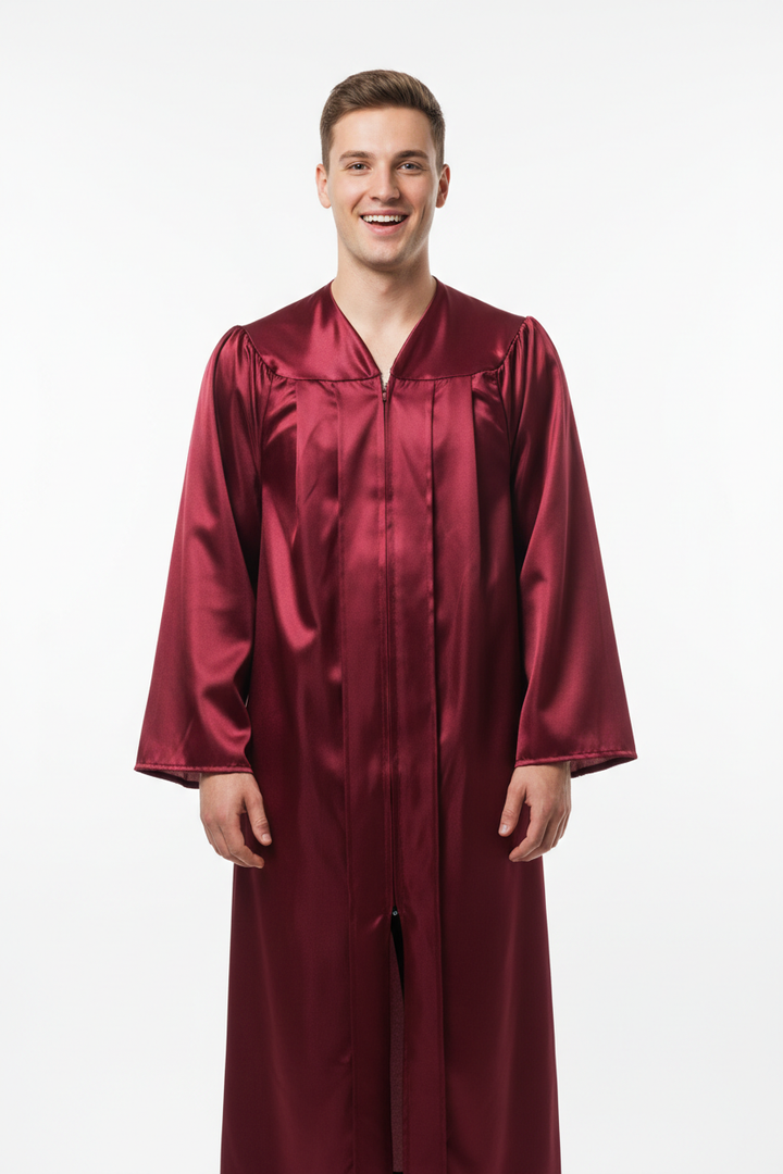Shiny Maroon Bachelors Academic Gown