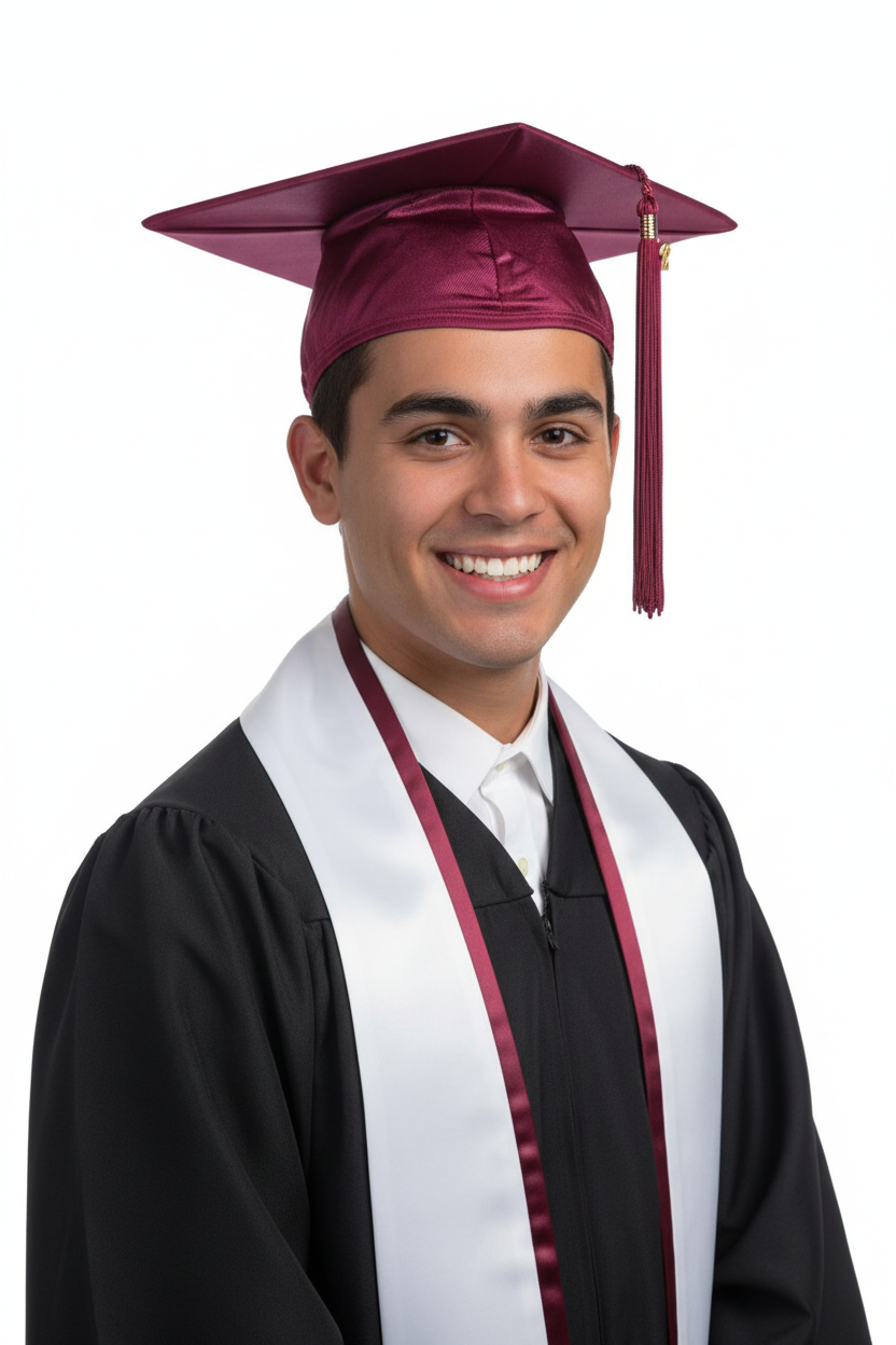 Shiny Maroon Cap