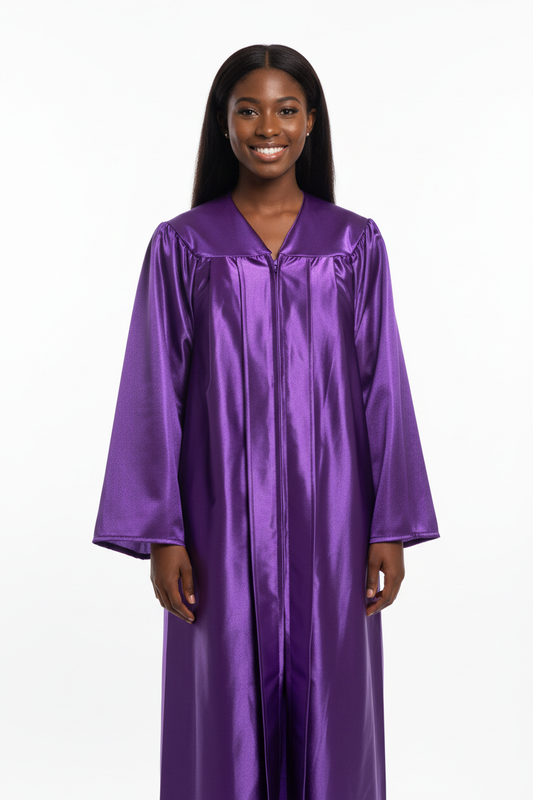 Shiny Purple Bachelors Academic Gown