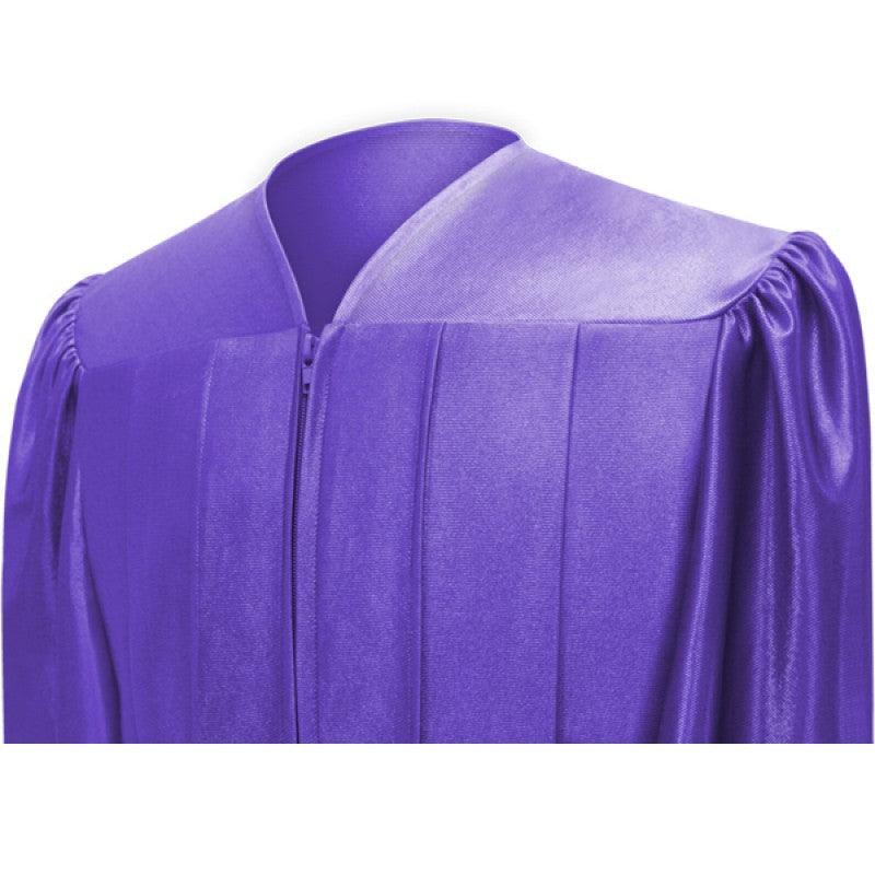 Shiny Purple High School Cap & Gown - Graduation Seller