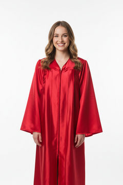 Shiny Red Bachelors Academic Gown