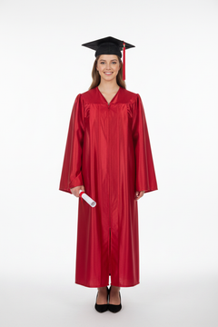 Shiny Red Bachelors Gown