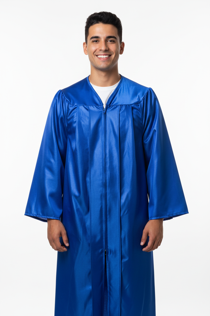 Shiny Royal Blue Bachelors Academic Gown