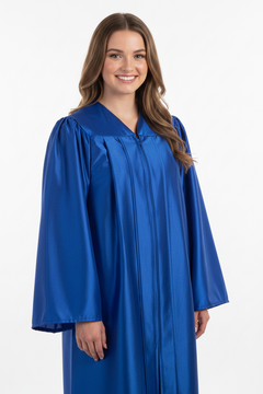 Shiny Royal Blue Bachelors Gown
