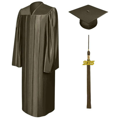 Shiny Brown Bachelors Cap & Gown - Graduation Seller