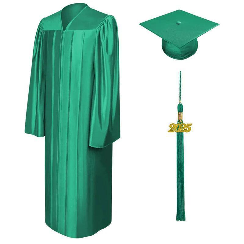 12 Colors Shiny Elementary Graduation Cap and Gown - Graduation Seller