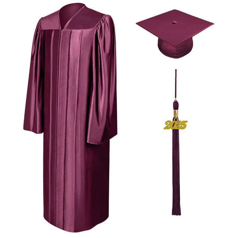 12 Colors Shiny Elementary Graduation Cap and Gown - Graduation Seller