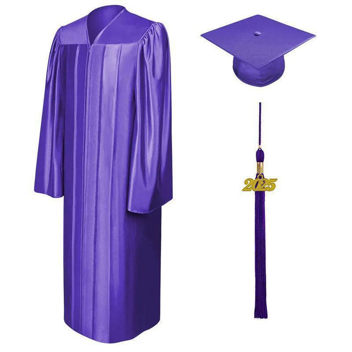 12 Colors Shiny Elementary Graduation Cap and Gown - Graduation Seller
