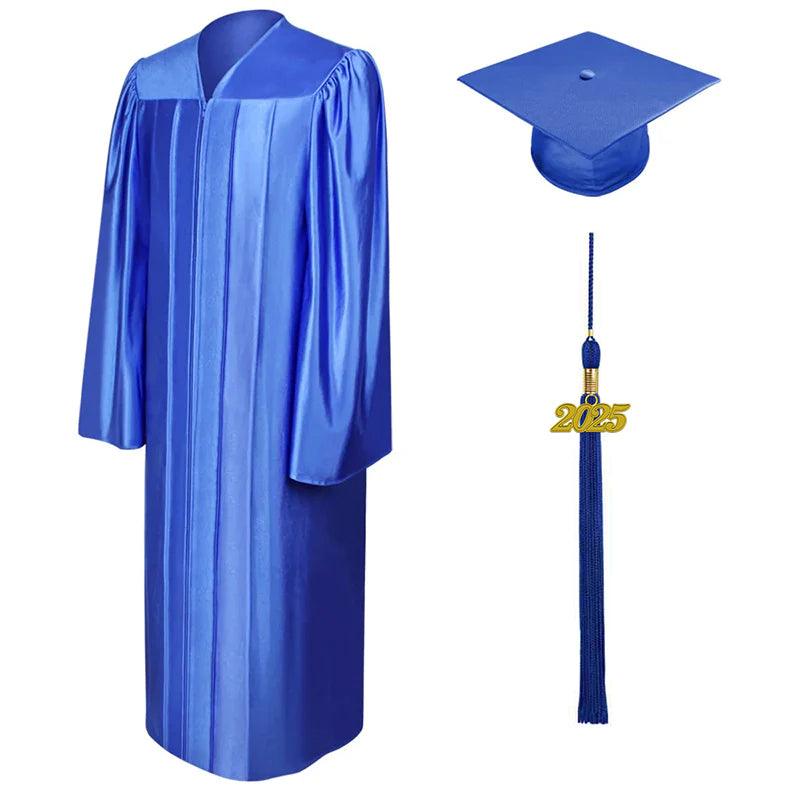 Shiny Royal Blue Elementary Cap & Gown - Graduation Seller