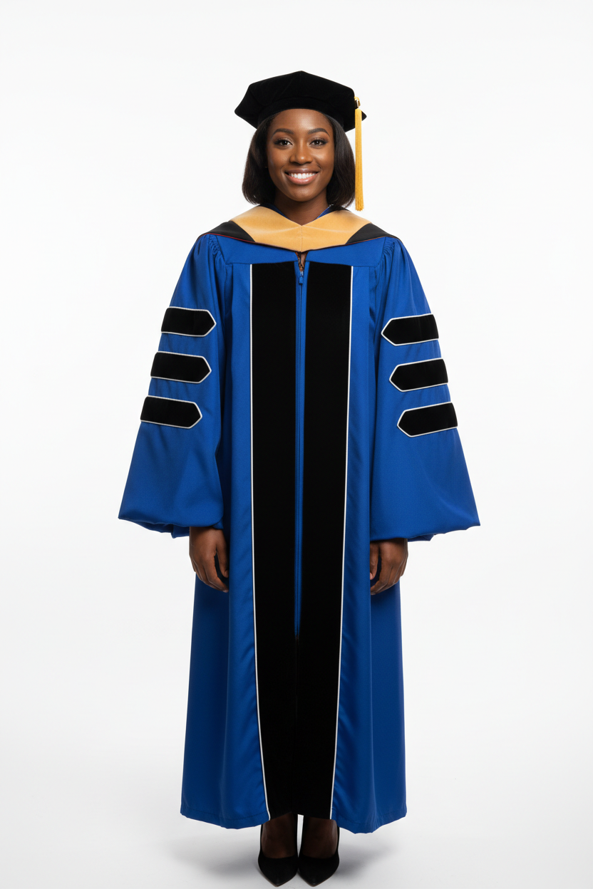 Simmons University Doctoral Regalia 模特展示图