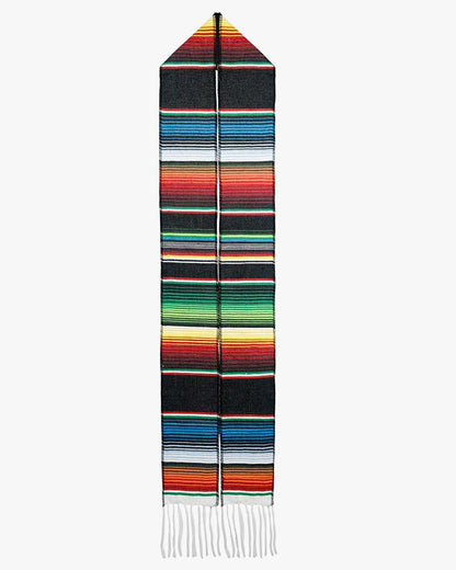 Mexican Serape Graduation Stole with White Tassel - 7 Colors Available - Graduation Seller