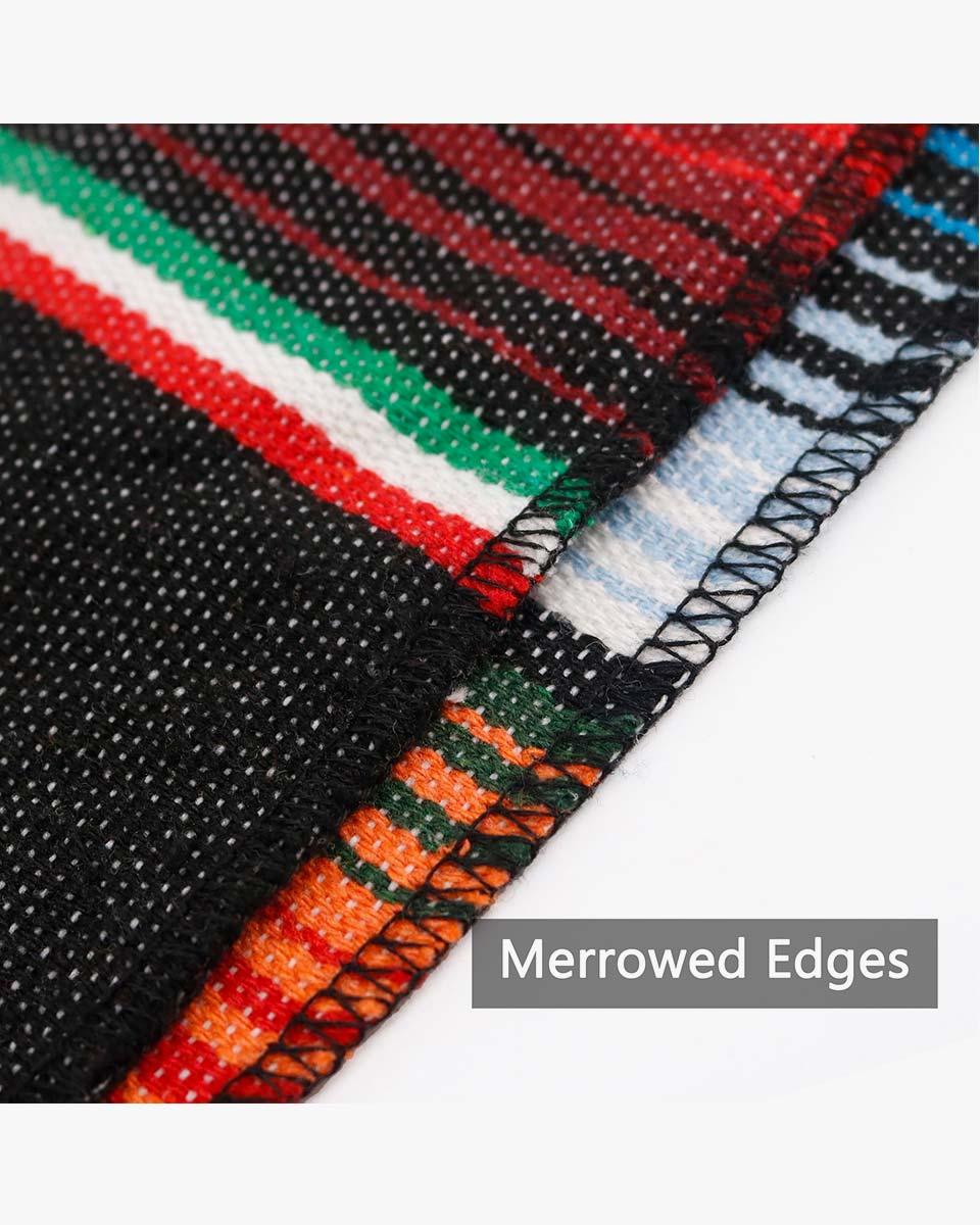 Mexican Serape Graduation Stole with White Tassel - 7 Colors Available - Graduation Seller