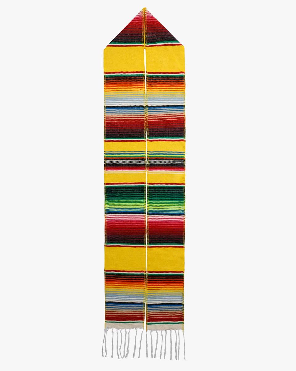 Mexican Serape Graduation Stole with White Tassel - 7 Colors Available - Graduation Seller