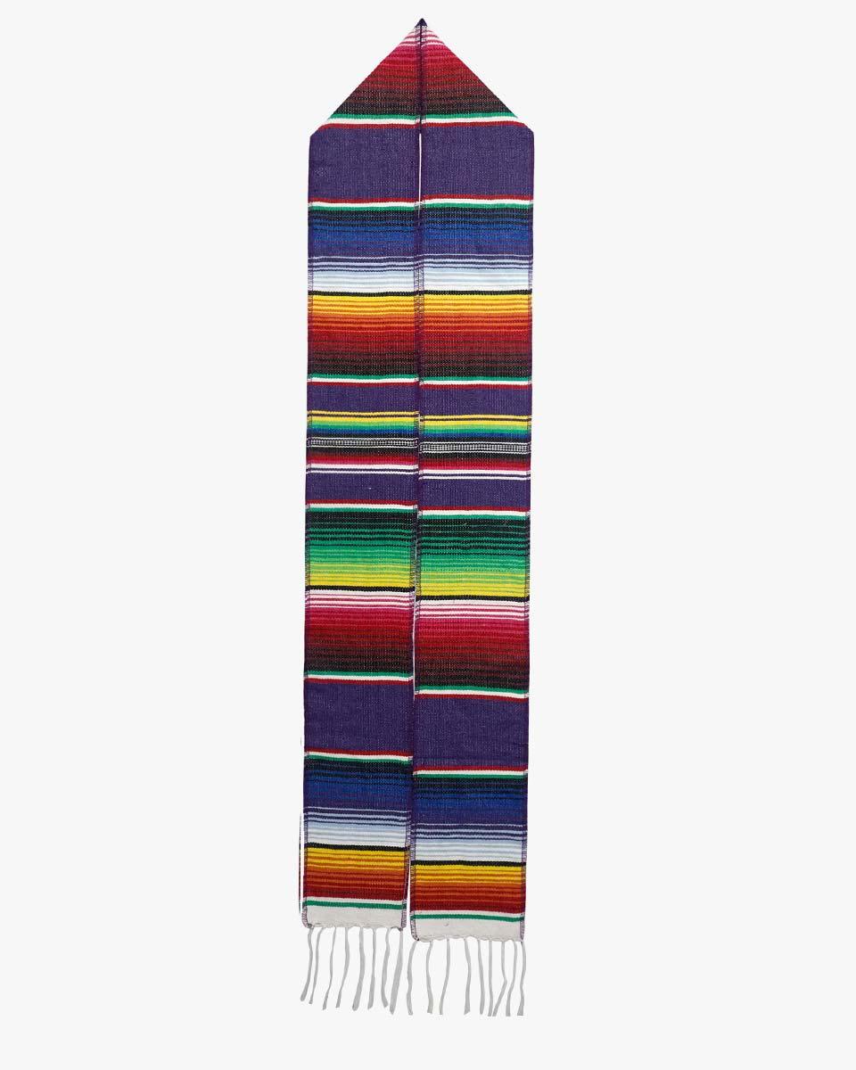 Mexican Serape Graduation Stole with White Tassel - 7 Colors Available - Graduation Seller